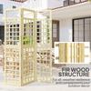 3-Panel Garden Privacy Screen, Freestanding Foldable Wooden Outdoor Divider/Trellis, Decorative Privacy Screen for Garden Patio, 120 X 170 Cm