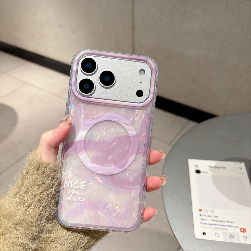 Applicable To Apple 17 Mobile Phone Case Gradual Change Shell Pattern Iphone17promax Magnetic Case 17pro Anti-drop Protection