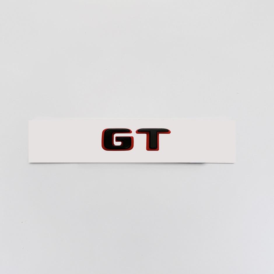 1Pc New style Two tone ABS Rear Trunk Decal Emblem Badge Sticker For GT R S C GTR GTS GTC C190 Car Accessories