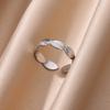 Anello aperto a forma di cuore in acciaio inossidabile color oro per donna, non scolorisce, alla moda, squisito, estetico, gioiello romantico per coppia