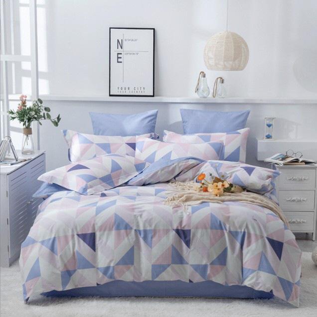 Комплект постельного белья Duo Xi Ai Mei Mian Kang из 4 предметов из чистого полиэстера, промытого и отшлифованного L (203*229 cm)