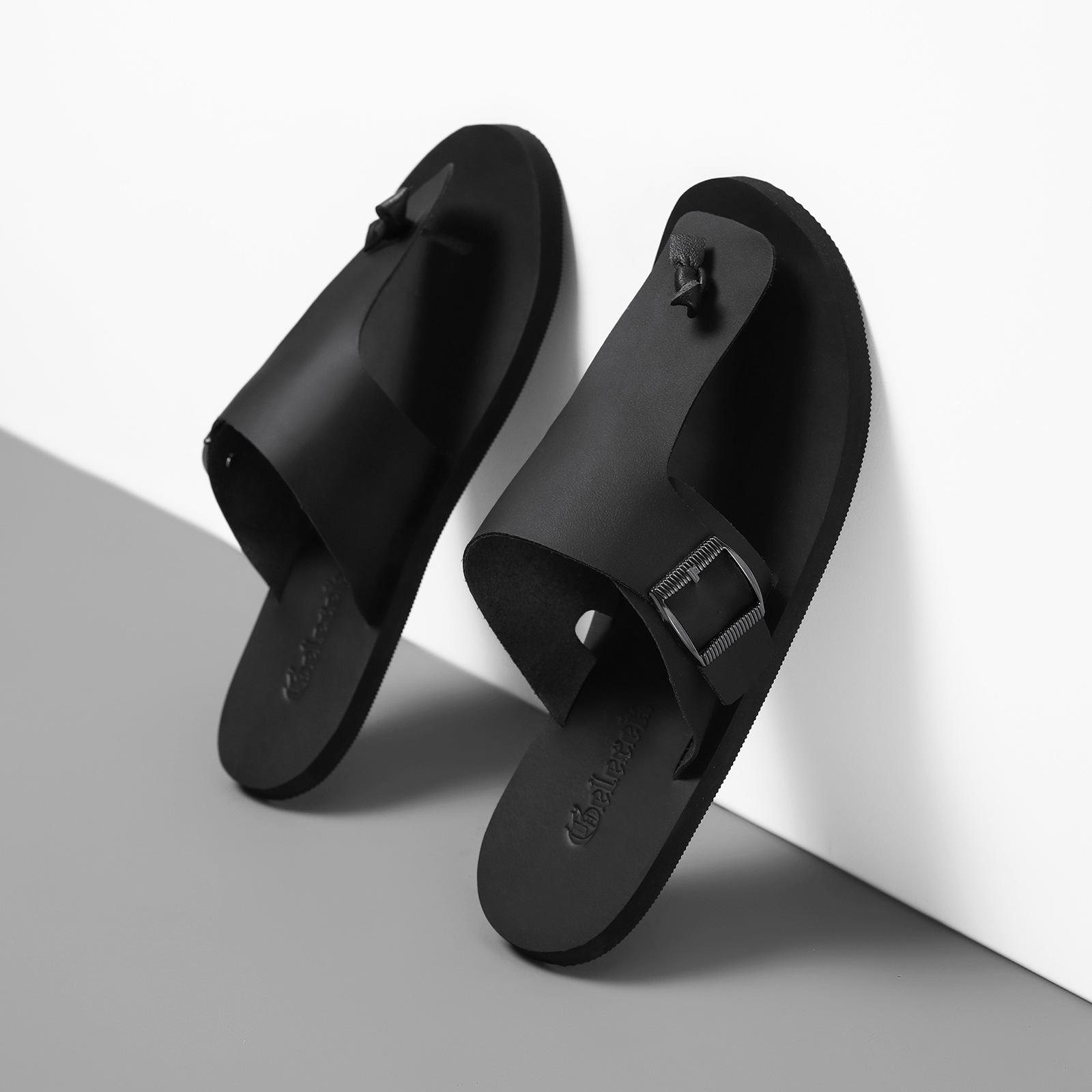 

2025 Новая Мода Пряжка для Ремня Универсальные Пляжные Сандалии и Шлепанцы 45 чёрный