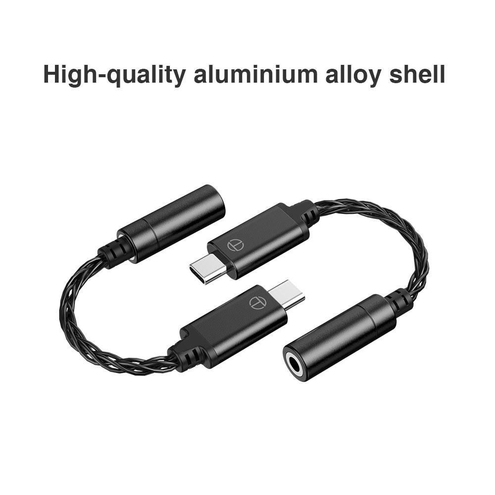 TRN TE DAC AMP Adapter Type-C To 3.5mm Audio Cable  Chip Earphone Amplifier PCM 96kHz for TRN Official Store