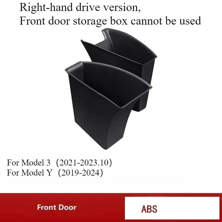 Door Side Storage Box for Tesla Model 3 -2025/Model Y -2025 Armrest Phone Container Door Organizer Handle Pocket Tray