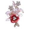 Shiny Rhinestones Flower Jewelry Women Girls Fashion Scarf Shawl Brooch Pin