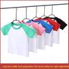 Kids' Raglan Sleeve Pure Cotton T-Shirt - Summer Solid Color, Combed Cotton, Half Sleeve for Girls
