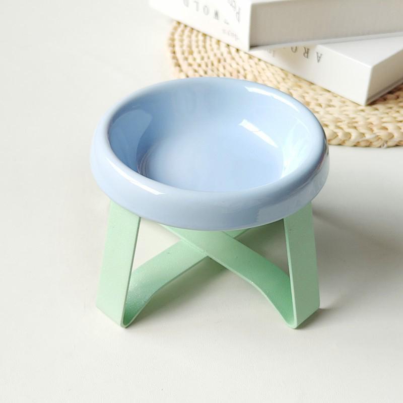 Neck Protection High Foot Cat Food Bowl Durable Cat Drinking Water Bowl Ceramic Cat Bowl Kittens Feeding Bowl Pet Supplies