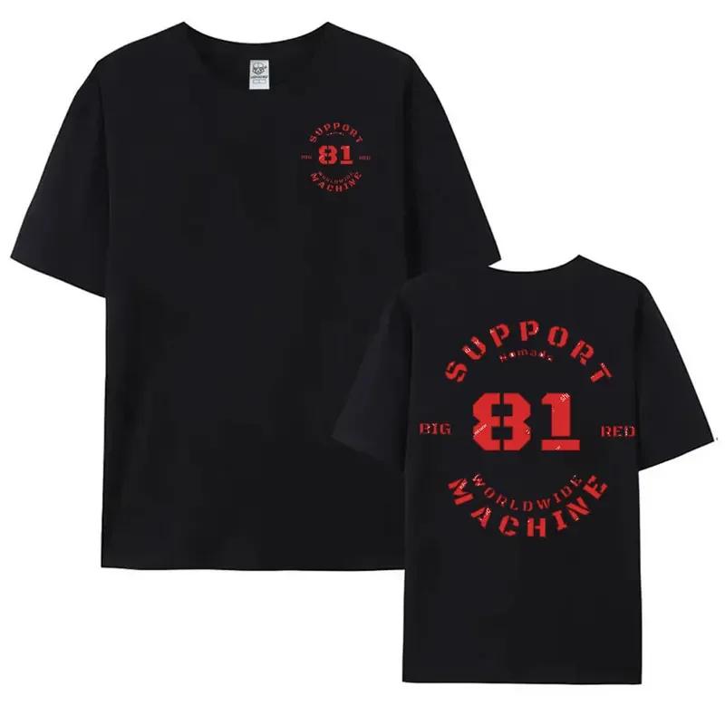 Hells Angels World T-Shirt Men Fashion Support 81 Printing Tshirt Oversized Short Sleeve Men Graphic Hell's Angels Cotton Tees