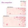 Pink Japanese Cherry Blossom Art Mouse Pad Computer Office Table Mats Rubber Anti-slip Gaming Keyboard Mousepads Long Desk Pads