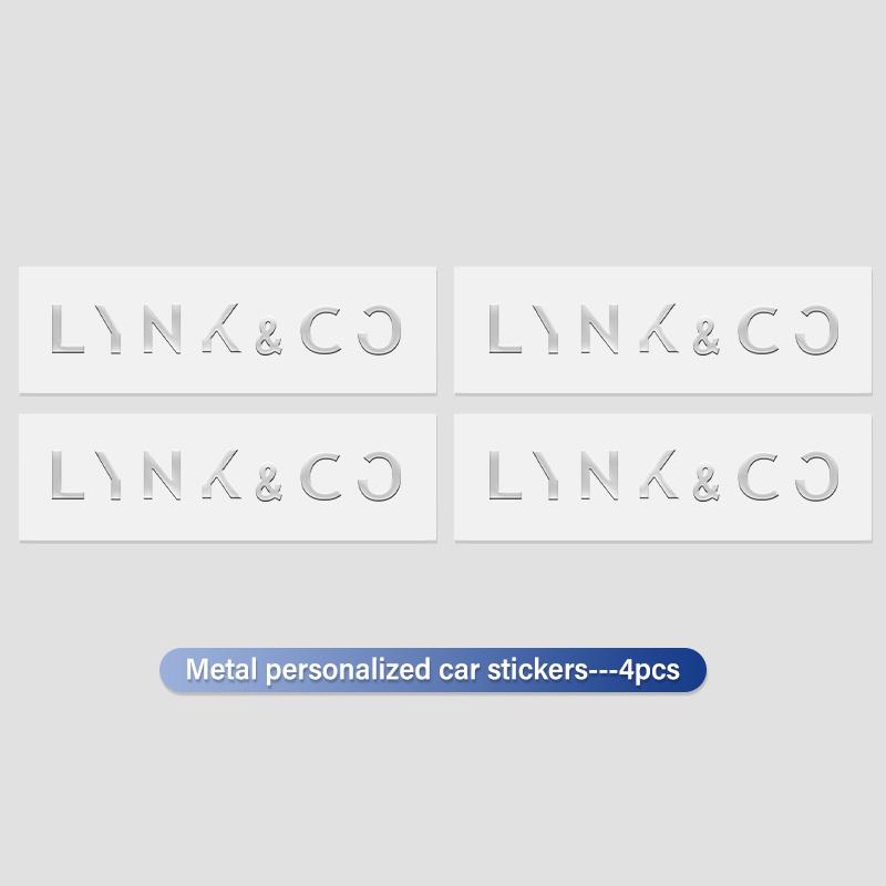 

4/8pcs Car Badge Metal Trunk Emblem Scratch-proof Sticker For LYNK&CO 01 02 03+ 05 06 09 PHEV 09 MHEV