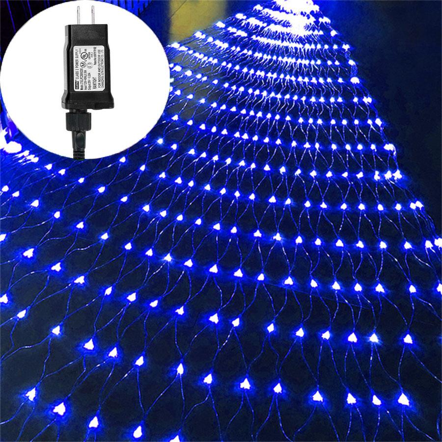 3X2M 200 LED Outdoor Christmas Net Light DC24V Connectable Net Lights 8 Modes Hanging Mesh Light for Garden Window Wall Decor