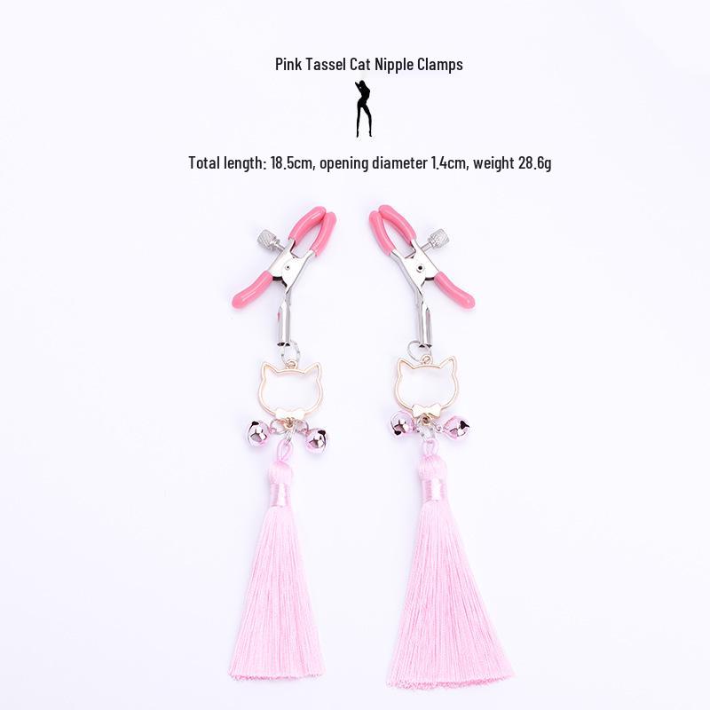 Women's Wearable Erotic Double Peaks SM Nipple and Vaginal Clamps