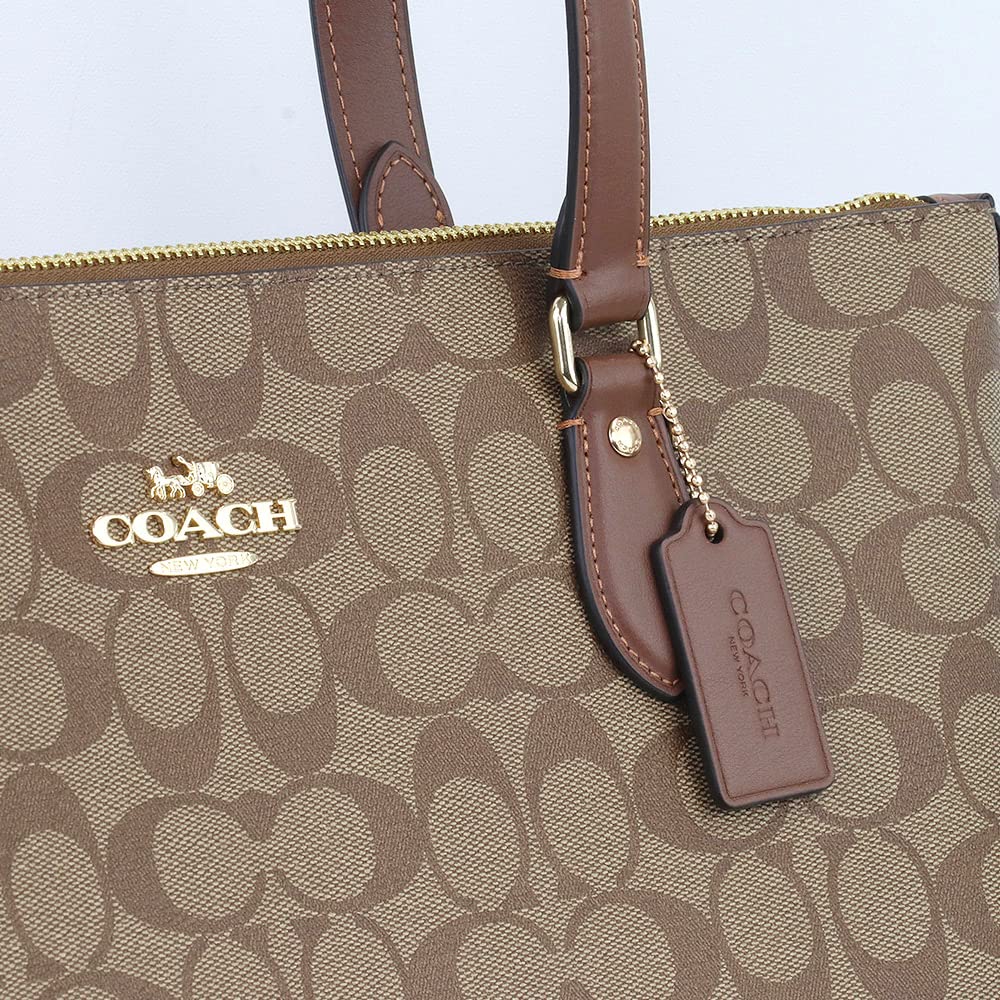 Tote Bag CH504 A4 Compatible Signature Ladies Khaki Saddle [Coach] (IME74 2) [item]
