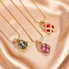 Vintage Enamel Colorful Easter Egg Pendant Necklace Eggshell Locket Openable Charm Necklace Fashion Jewelry Party Gift for Women