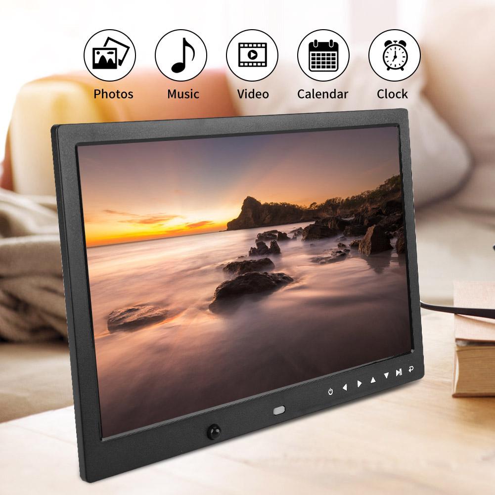 13   Portable 1080P HD Digital Photo Frame Clock Movie Player Album with Remote Controller