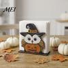 Festive Table Decor Halloween Wooden Napkin Holder, Ghost Pumpkin Decorative Tabletop Tissue Dispenser, Desktop Storage Organizer Paper for