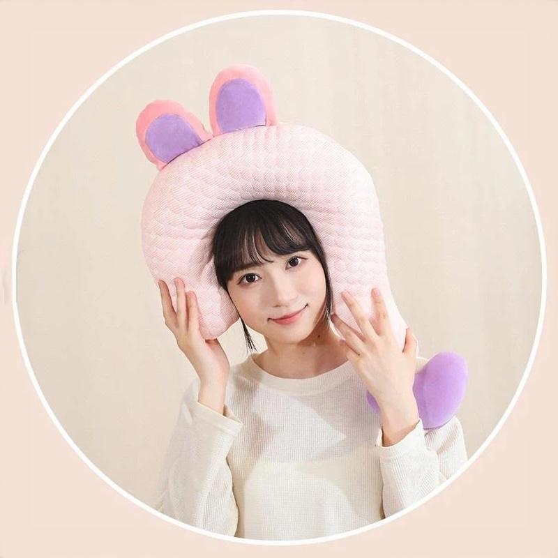 Plush Multifunctional Question Mark Shaped Pillow Ergonomic Support Cute Design For Travel Office Nap Home Relaxation