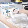 Cute Cartoon Ice Cube Tray Set, Food Grade Press Release Ice Cube Maker With Storage Container For Home Kitchen