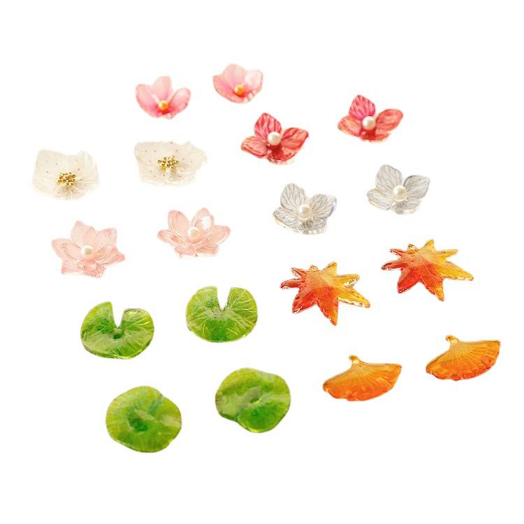 Vintage Flower Hair Clips & Pins - Acrylic Handmade Earring Patches & Jewelry Materials