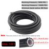Car Fuel Hose Oil Gas Cooler Hose 10FT PTFE E85 Fuel Line AN4 AN6 NA8 AN10 Line Pipe Tube