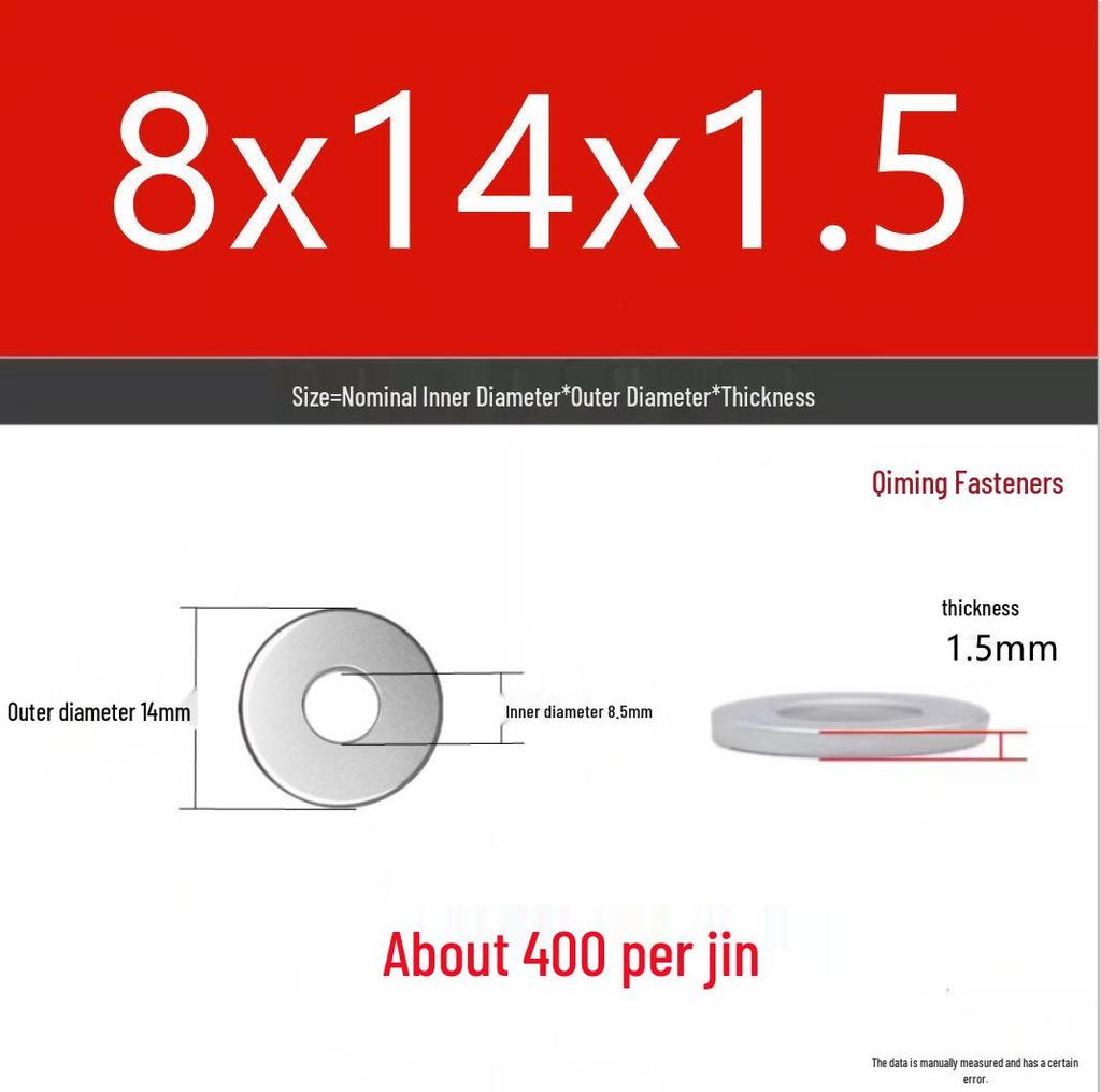 4.8 Grade Galvanized Iron Flat Washer M3-M40 Oversized Metal Screw Gasket Washer
