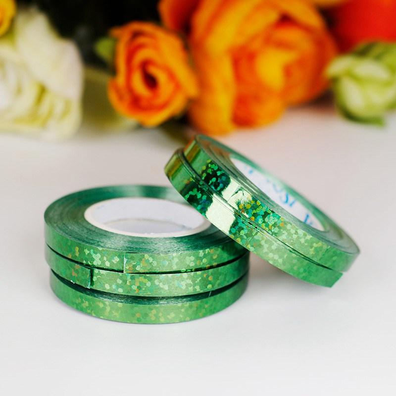 Ceremony Decoration Ribbon Party Wedding Tied Balloon Glossy 100PCS 10M Laser Supplies Wholesale Ribbon Colorful Circle