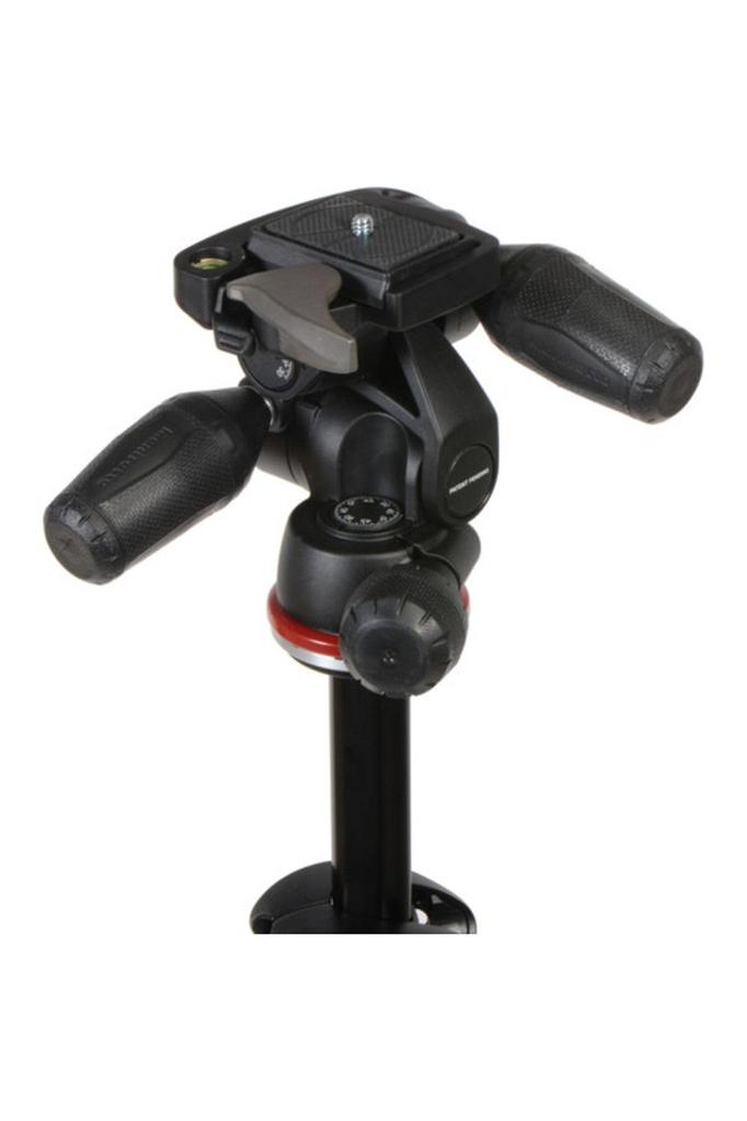 Manfrotto 290 Series Dual Aluminum Tripod MK290DUA3-3W 3-Way Head 4kg Load Capacity Max Height 175.5cm Min Height 5.5cm Lightweight 2.59kg Low-Angle