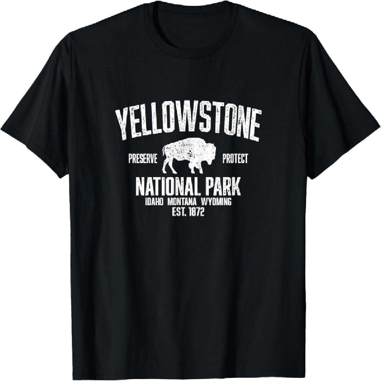 Yellowstone National Park Bison Vintage Yellowstone Park T-Shirt XXXXXL разноцветный