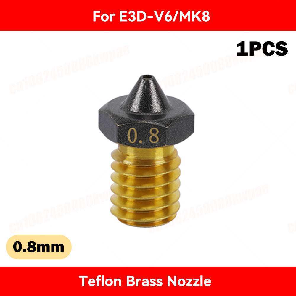 E3D V6 3D Printer High Flow Brass Nozzle, Hardened Steel Copper-Plated CHT Extruder Head, Clearance Sale.
