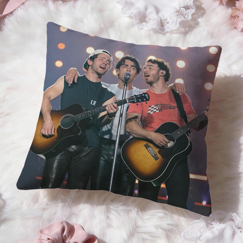 Band J-Jonas Brothers Cushion Cover Premium Comfort Reversible Pillow Cove -Two In One Design for Any Room & Car Interior
