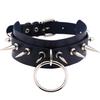 Black Spike Choker Goth  Punk Harajuku  Collar Belt Necklace Pu Leather Chocker  Cosplay Club Party  Festival Jewelry