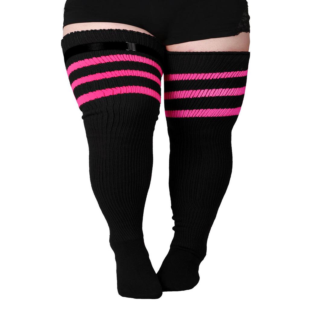 Plus Size Women's Compression Knee-High Socks - Extra Thick Over-the-Knee for Autumn/Winter