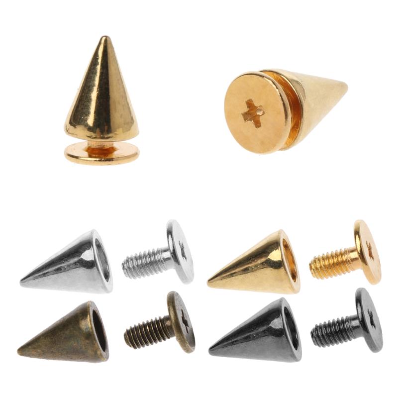 3//8,10mm 100 Pcs Metal Flat Square Rapid Rivets Studs Snaps Leather Craft for Handbag Bag Shoes Clothes
