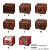 Retro Wood Storage Box Brown Treasure Box Fashion Vintage Mini Box  Gift
