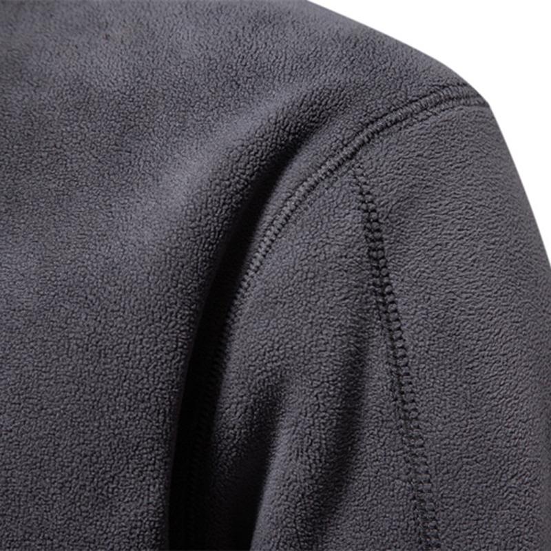 Men's Autumn and Winter Stand-up Collar Half-zipper Long-sleeved Sweater Stand-up Collar Men's Polar Fleece Top