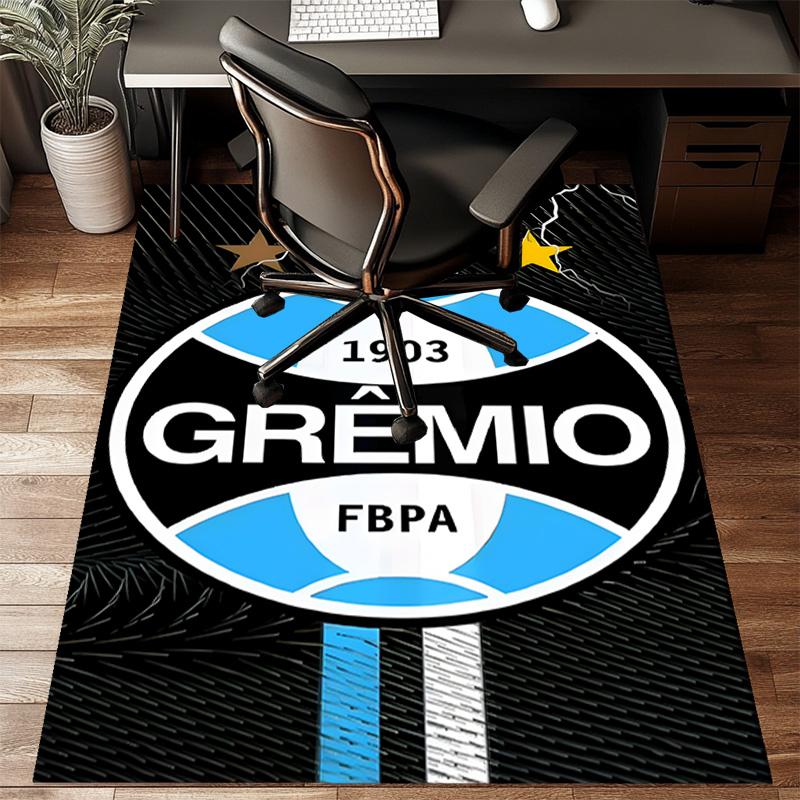 Gre-mio Football Badge Printed Office Carpet Chair Cushion Entryway Rug, Rugs for Living Room, Bedroom Christmas gifts