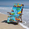 Construction Trucks Beach Towel Patterned Sunscreen And Windproof Suitable For Swimming Pool Camping Travel Blanket