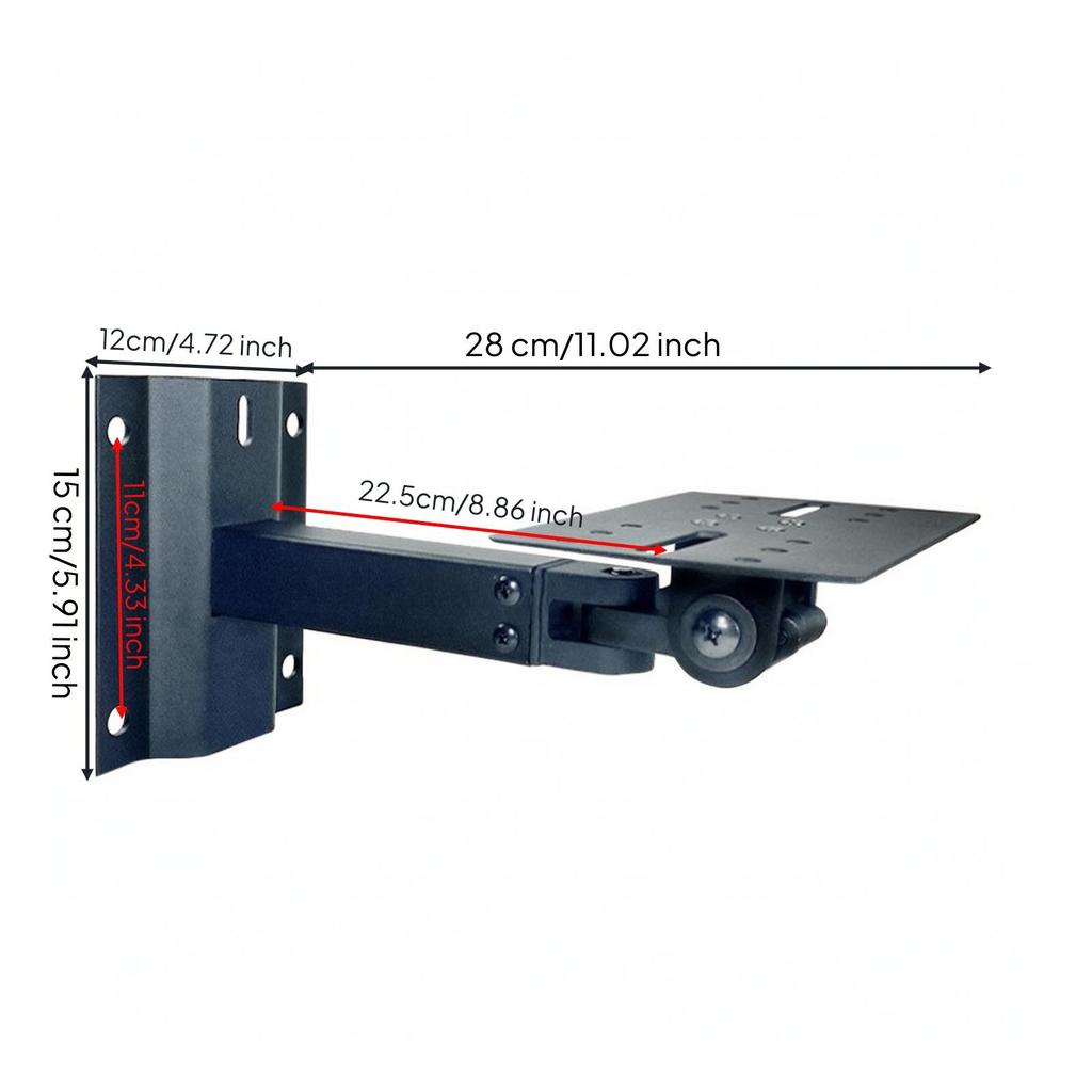 Speaker Wall Mount Bracket Full Motion Bookshelf Sturdy
