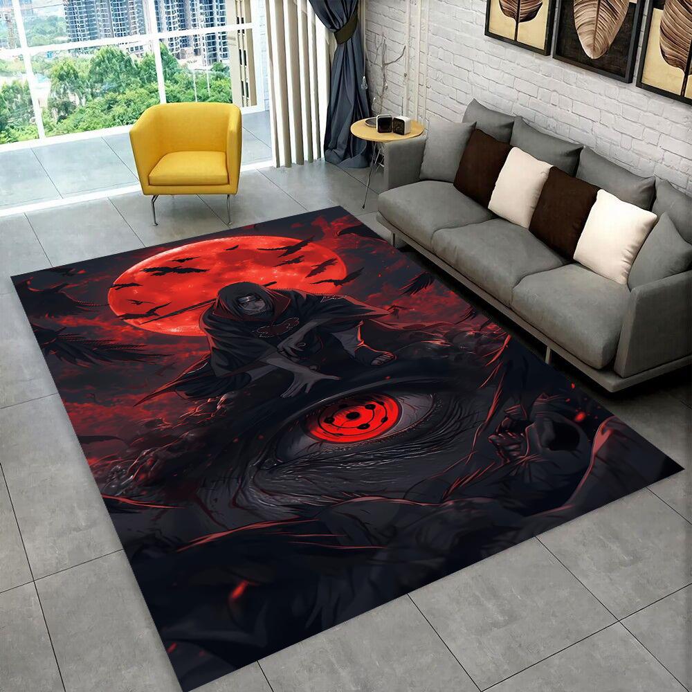 3D Kober N-Naruto Kreslený Anime I-Itachi pro Hernu Ložnici Obývací Pokoj Pohovku Domácí Dekorace, Dětský Koberec Protiskluzová Podložka
