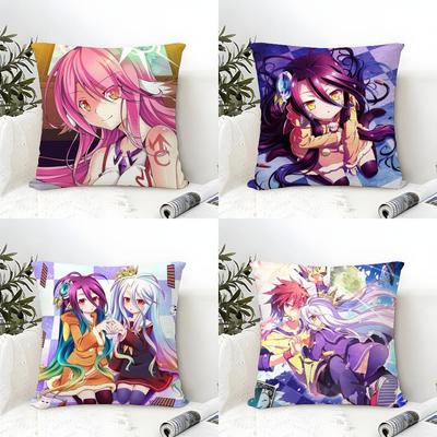No GGame No Life Cushion Cover Eco Linen Pillow Case DoubleSided Print Breathable Durable Zipper Home Decor Gift