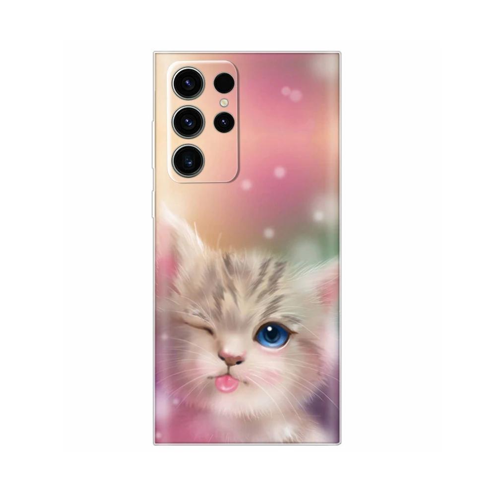 Case For Samsung Galaxy S24 Ultra Cute Heart Flower Cover Soft Silicone Case Protective Funda For Samsung S24 S24+ S 24 Plus Bag