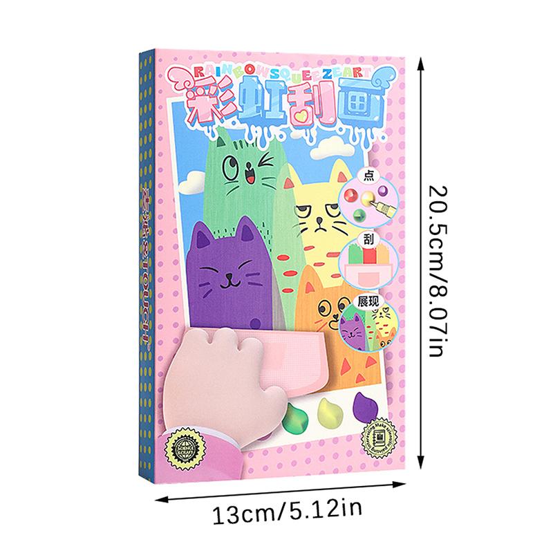 

20 шт. Набор для рисования радужными царапинами для детей, забавные открытки своими руками, новинка, подарок для вечеринок для малышей