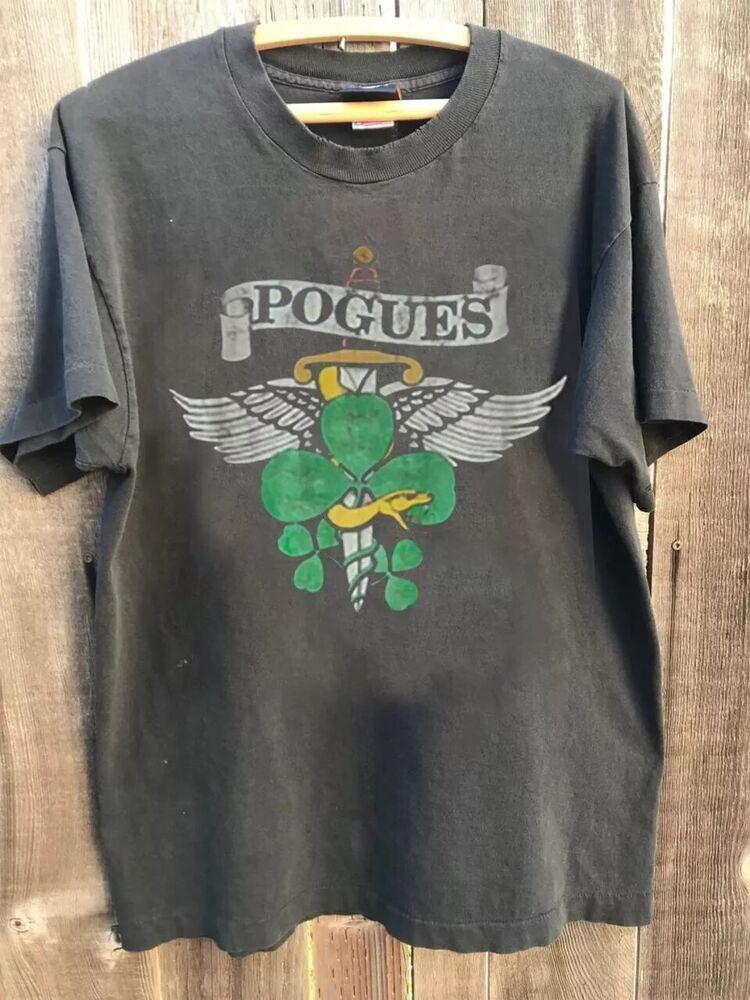 

Rare The Pogues Tour Retro Style Charcoal Unisex T-shirt Reprint S-5XL Unisex T-Shirt XXXL