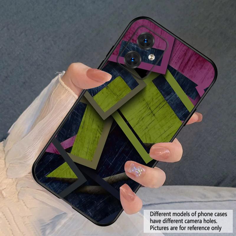 Blocos de cor 2D Para Motorola Moto G 04 05 14 15 24 34 35 54 55 75 84 85 Edge 40 50 Fusion 60 Fusion capa de telefone de silicone macio