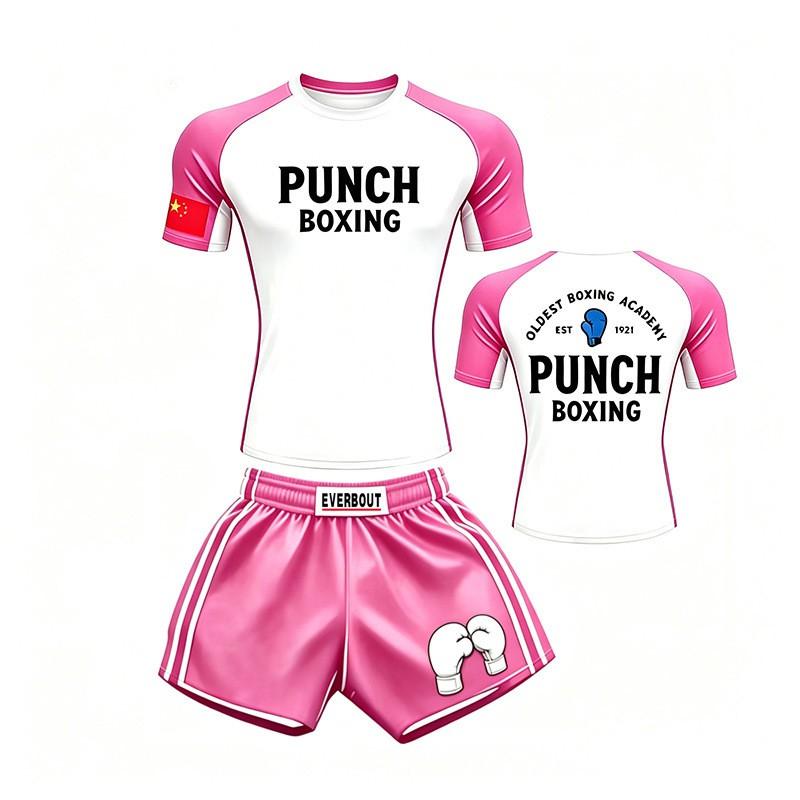 Kids MMA Training Gear Set Short Sleeve Boxing Uniform Muay Thai Kickboxing Combat Sports