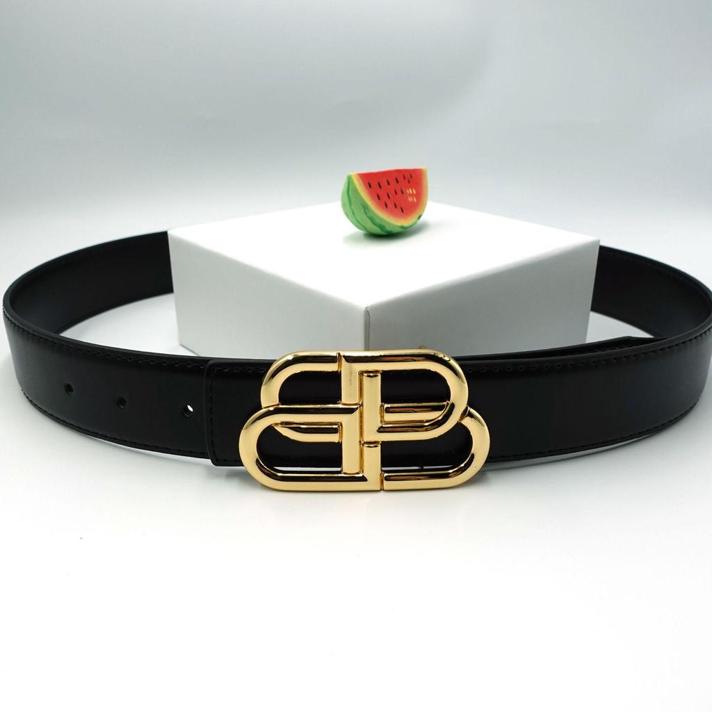 Unisex pásek 3,8 cm s hladkou vazbou - Módní a jednoduchý pasový pás v obchodním stylu