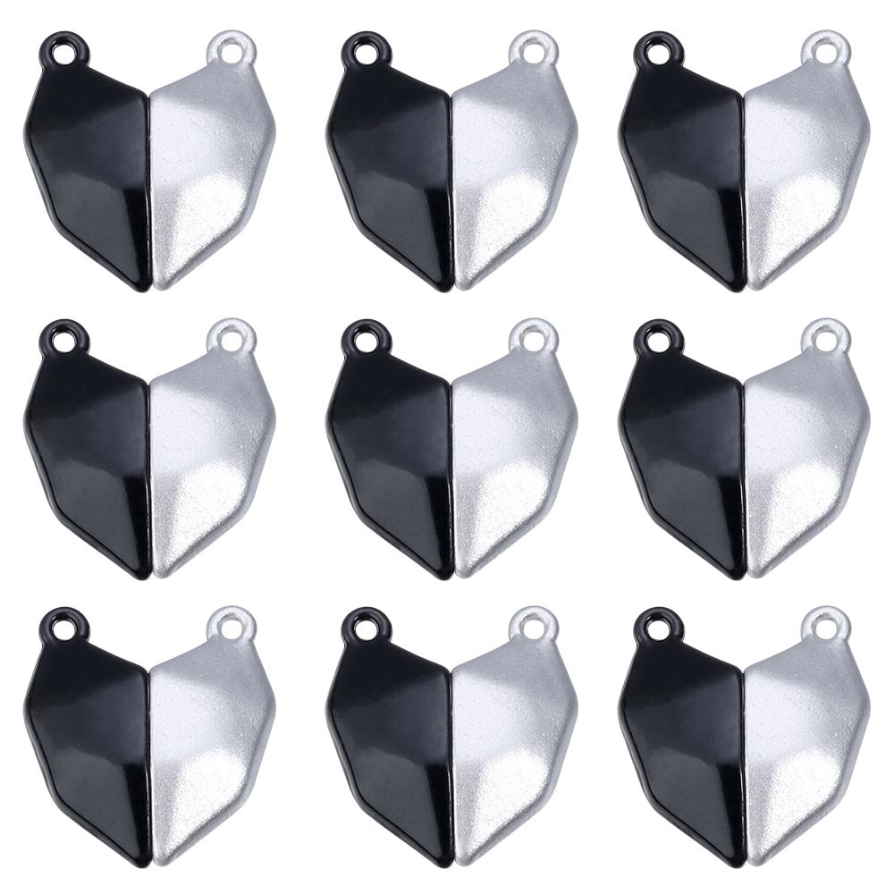 3pairs 18mm Alloy Heart-Shaped Stereoscopic Magnetic Clasps For DIY Necklace Jewelry Making Accessories