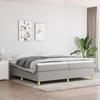 Vidaxl Letto Continentale Con Materasso, Grigio Chiaro, Tessuto 200X200 Cm