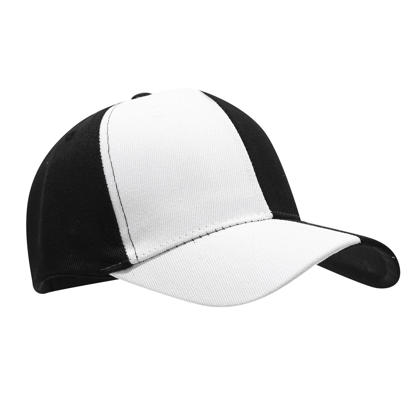 Zwart Wit Patchwork Dad Hat Verstelbaar Buiten Casual Sport Dans Straat Dagelijkse Kleding Baseball Cap Accessoire 56-60cm white