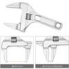 Wide Vertical Faucet Wrench, Large Opening, Top Wide Adjustable Wrench, Large Adjustment Range (6-68mm), Aluminum Alloy, Slim, Lightweight, Eco-Wide,